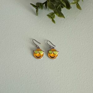 90’s Vintage Smiley Face Earrings with Sunglasses